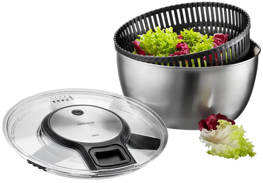 Salatschleuder Speedwing Edelstahl  Ø 27cm