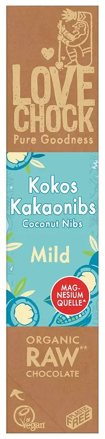 Lovechock Chocolat creamy noix de coco - éclats de cacao RAW Bio