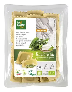 Pasta Frisch Ravioriselli Spinat Bio, 250 g