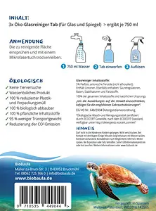 Nettoyant pour vitres Biobaula #sansplastique, 3 pièce