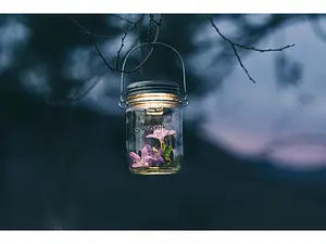 Lampe décorative solaire en verre solaire LED Fairtrade, 1 pièce, 1 pièce