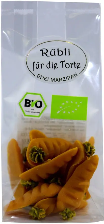 Marzipan Carrot Decoration for Cakes & Pies Vegan Organic