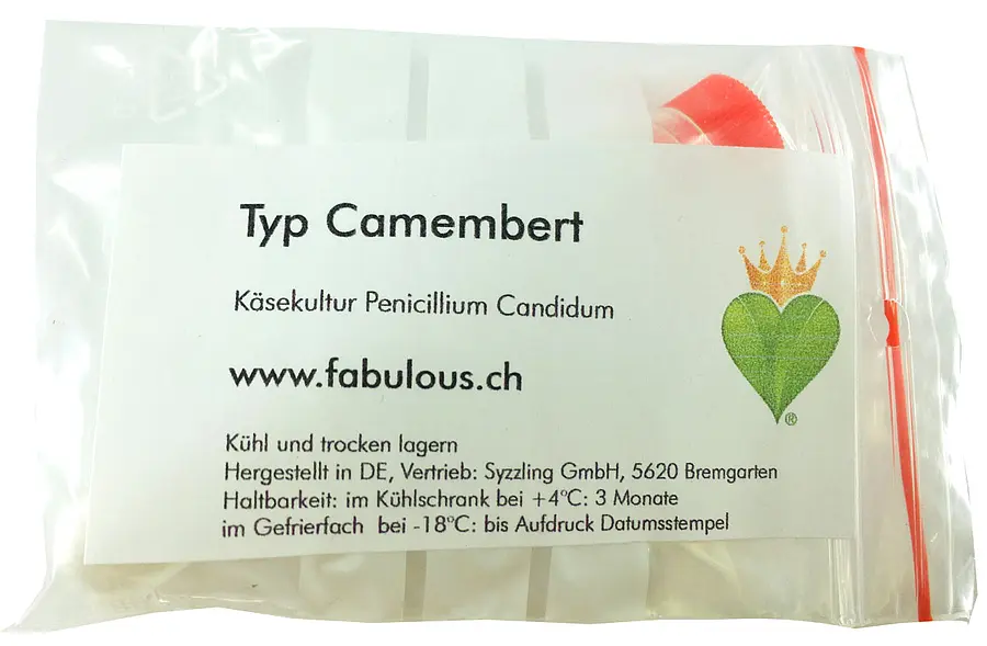 Cheese Starter Culture Penicillium Candidum, Type CAMEMBERT Vegan