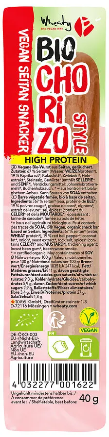 Spacebar Chorizo Snacker Organic