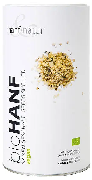 Hemp Seeds Peeled Raw Food Quality Organic