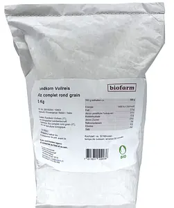 Riz entier à grains ronds en gros Bio, 5 kg