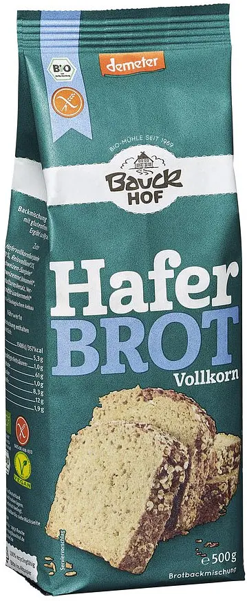 Backmischung Haferbrot Vollkorn glutenfrei Demeter