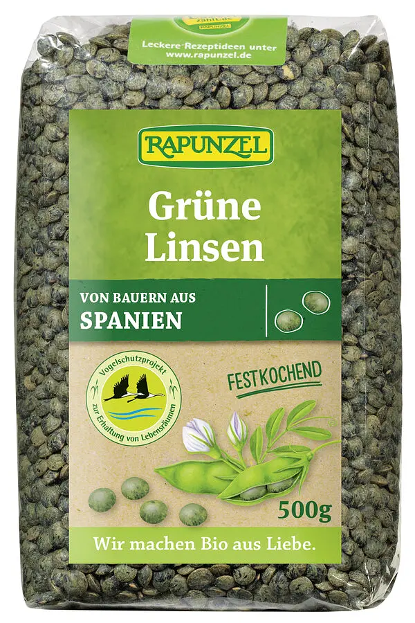 Lentils Green Raw Food Quality Organic