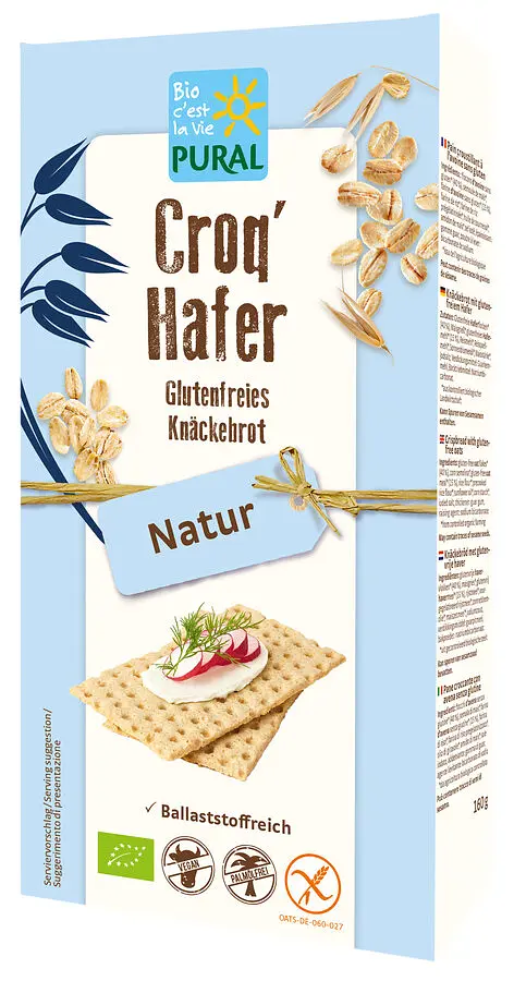Crispbread Croq' Oat Natural Gluten Free Organic