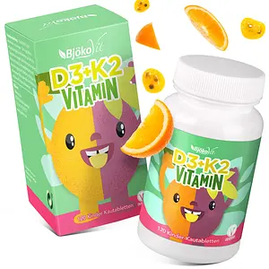 Vitamin D3 + K2 for children Vegan, 120 chewable tablets, 120 piece