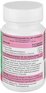 Vitamin B12 for children methyl 3.1μg Vegan 120 chewable tablets, 120 piece