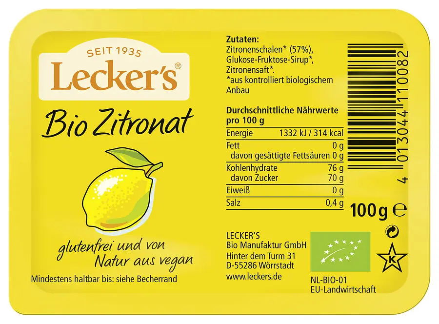 Lecker's Candid Lemon Organic