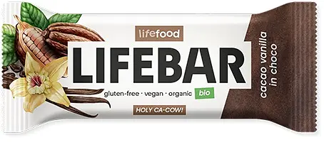 Energieriegel Lifebar inChoco Cacao Nibs Vanille Raw Bio