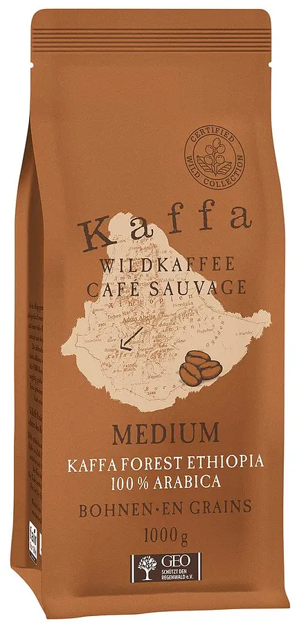 Coffee Wild Coffee Kaffa Medium Beans Fairtrade Organic