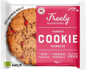 Freely Vegan Cookie Raspberry Gluten Free Organic, 65 g