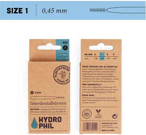 Interdental Brush 0.45mm #plasticfree, 6 pcs