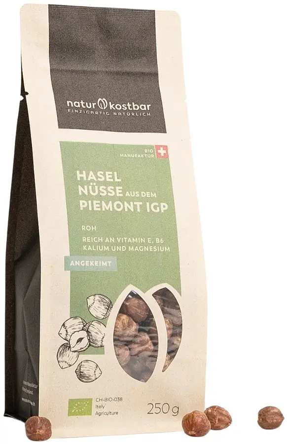 Hazelnuts Piemont Sprouted Raw Organic