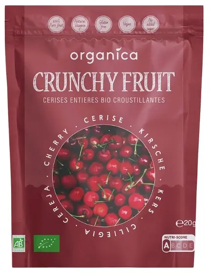 Crunchy Fruity Cerises Croquants Qualité Crue Bio