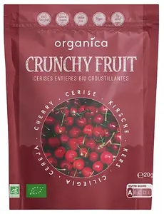 Crunchy Fruity Cherries Freeze Dried RAW Organic, 20 g