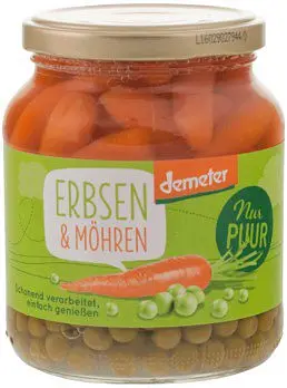 Peas & Carrots Glass Jar Demeter