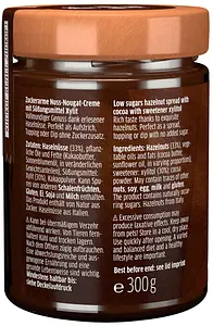 Schokoaufstrich Nuss-Nougat Xylit Zuckerarm, 300 g
