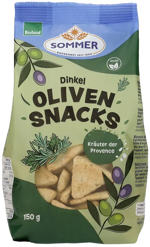 Snack Spelt Olive Herbs Organic