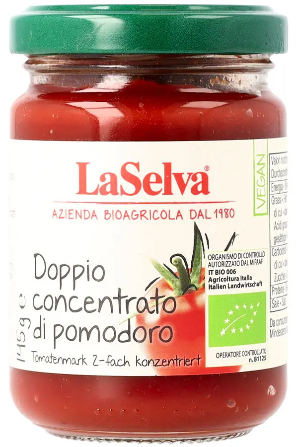 Tomato concentrate, double concentrated 28-30% Organic