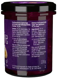 Xylit Konfitüre Zwetschgen, 220 g