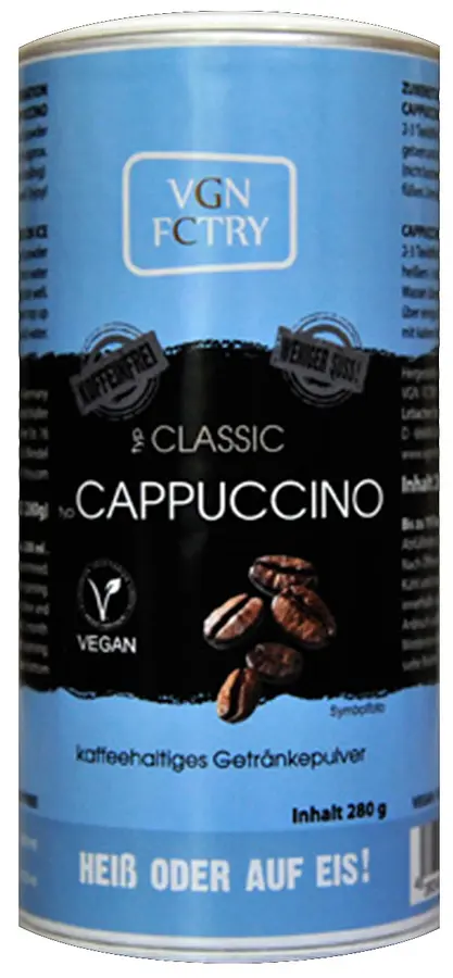 Coffee Instant Cappuccino Classic Low Sugar Caffeine Free
