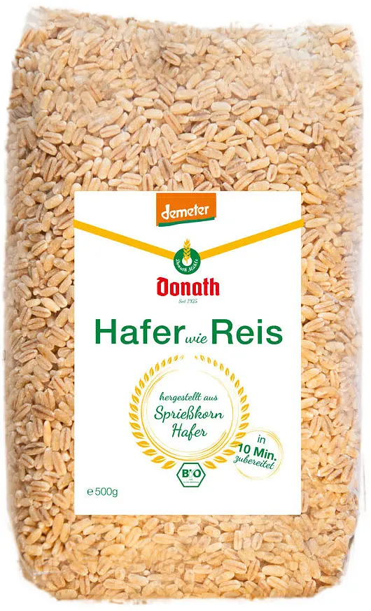 Reis Alternative Hafer wie Reis Kochhafer Demeter