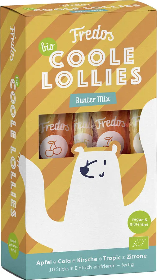 Sucette de glaces Fredos Coole Lollies "Mix" Bio