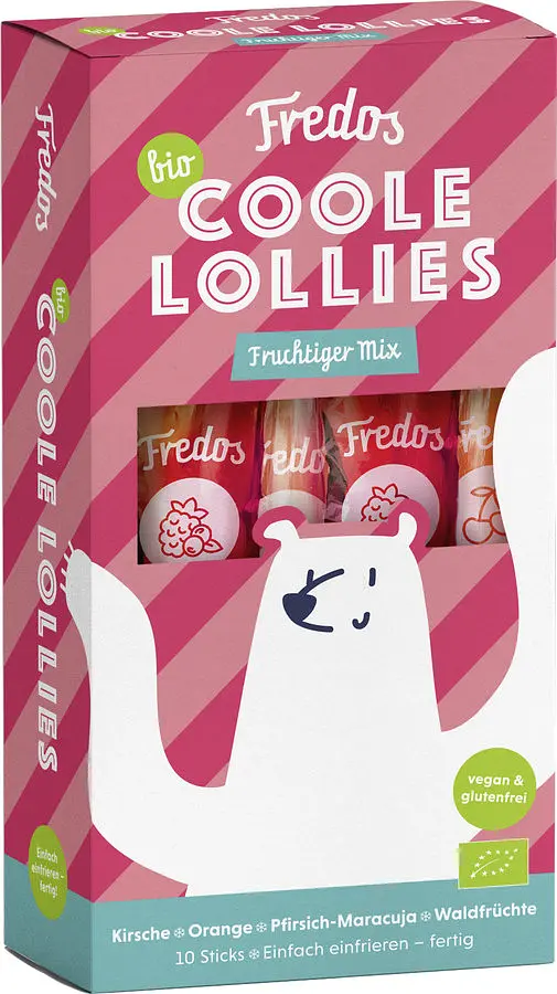 Sucette de glaces Fredos Coole Lollies "Fruité" Bio