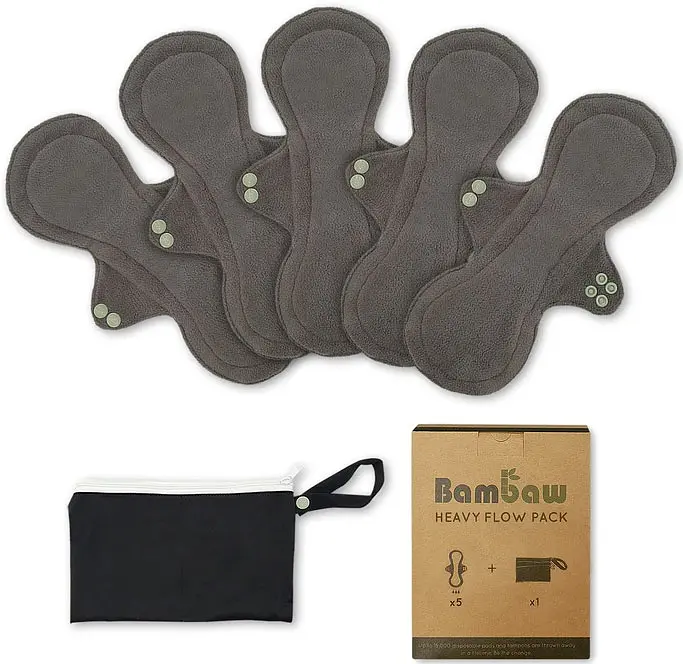 Reusable Sanitary Pads #plasticfree HEAVY, 5 pcs