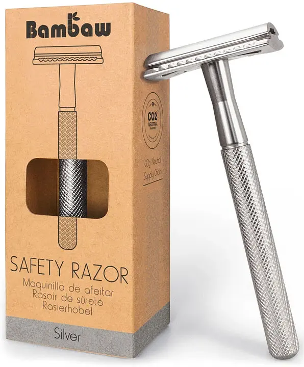 Metal Safety Razor Silver #plasticfree, 1pcs