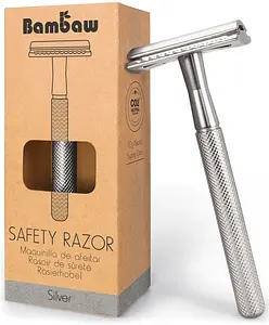 Metal Safety Razor Silver #plasticfree, 1pcs, 1 piece