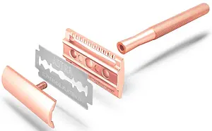 Rasierer Metall Rasierhobel ROSE GOLD, 1 Stück