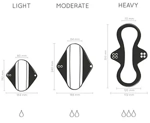 Reusable Sanitary Pads #plasticfree LIGHT, 5 pcs, 5 piece