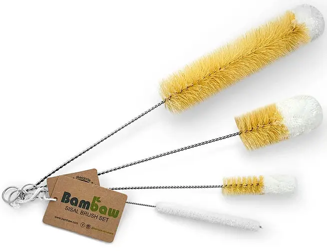 Flaschenbürsten Set Bambaw #plastikfrei (4 Grössen)