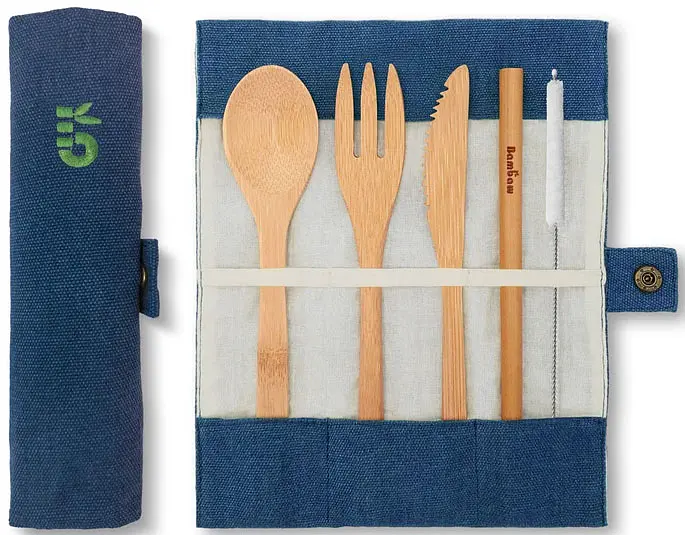 Bambus Besteckset Outdoor Camping| Ocean - Bambaw Plastikfrei