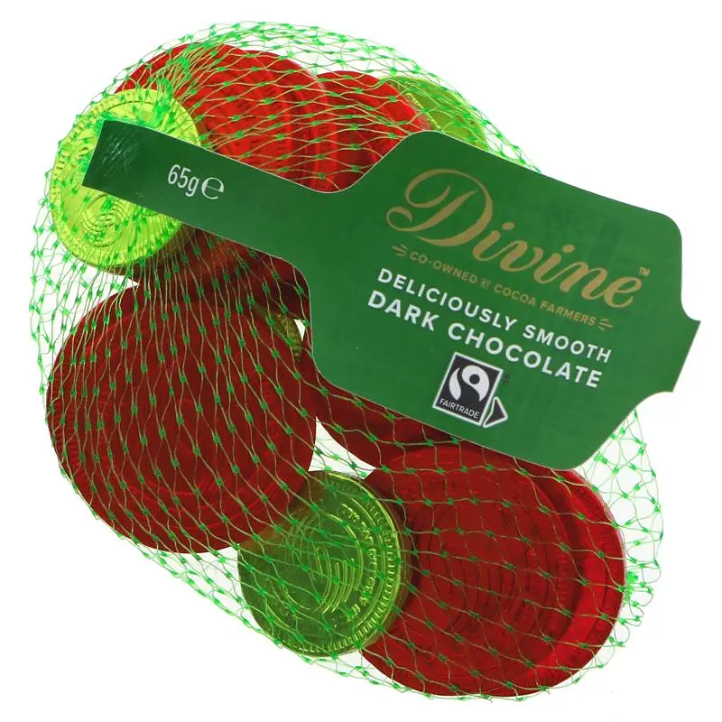 Divine 70% Dark Chocolate Coins