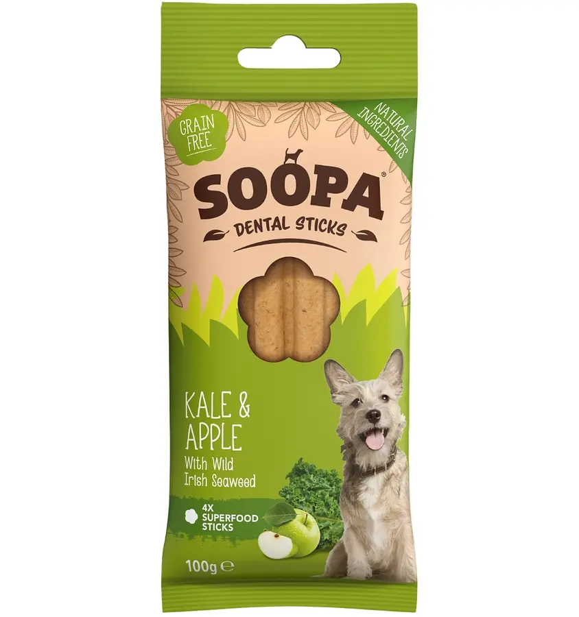 Dog Dental Sticks Vegan Soopa Kale and Apple