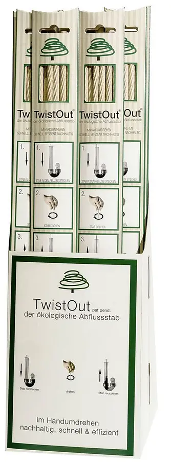 TwistOut Drain Stick made from wood, 1 piece