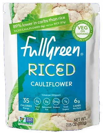 FullGreen Riced Blumenkohlreis Low Carb Keto Vegan