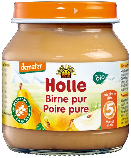 Holle Baby Food 100% Pure Pear Demeter