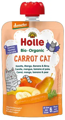 Holle Babyfood Carrot Cat Pouchy Demeter