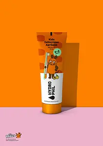 Kids Toothpaste Apricot with fluoride - Mouse, 75 ml