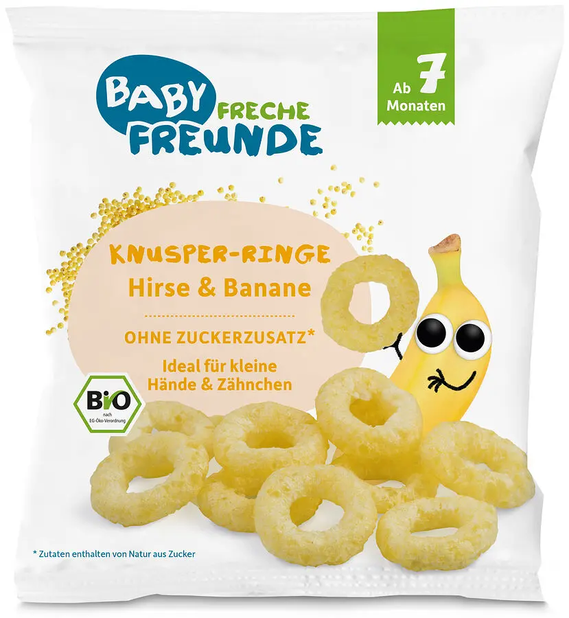 Freche Freunde Crispy Rings Millet & Banana Organic