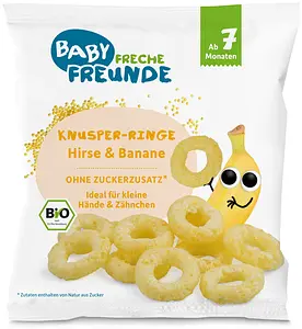 Freche Freunde Knusper-Ringe Hirse & Banane Bio, 20 g