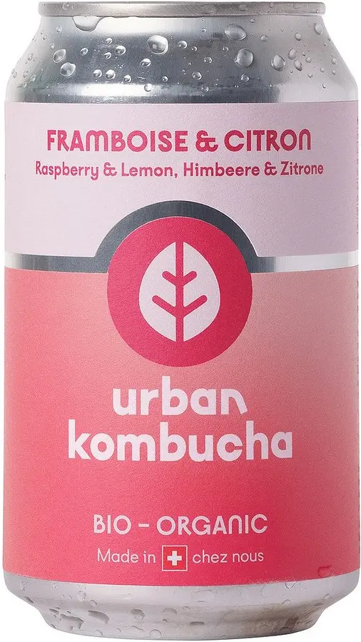Kombucha Urban Himbeer & Zitrone Dose Bio