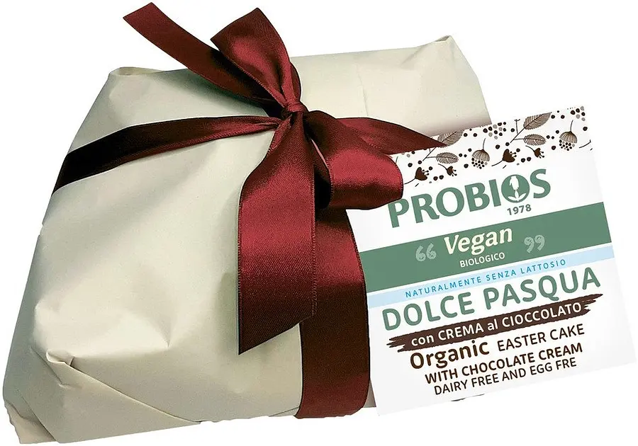 Colomba Pasquale filled with chocolate cream Vegan Easter Organic